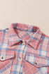 Southern Belle Plaid Flannel Flap Pocket Shacket Jacket