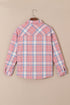 Southern Belle Plaid Flannel Flap Pocket Shacket Jacket