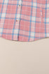 Southern Belle Plaid Flannel Flap Pocket Shacket Jacket