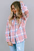 Southern Belle Plaid Flannel Flap Pocket Shacket Jacket