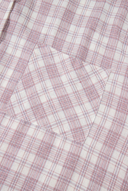 Southern Belle Plaid Print Drawstring Hooded Button Up Shirt