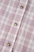 Southern Belle Plaid Print Drawstring Hooded Button Up Shirt