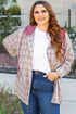 Southern Belle Plaid Print Drawstring Hooded Button Up Shirt