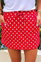 Southern Belle Polka Dot Drawstring Mini Skort