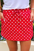 Southern Belle Polka Dot Drawstring Mini Skort
