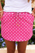 Southern Belle Polka Dot Drawstring Mini Skort