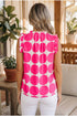 Southern Belle Polka Dot Frilled Round Neck Tank Top