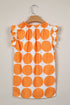 Southern Belle Polka Dot Frilled Round Neck Tank Top