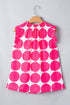 Southern Belle Polka Dot Frilled Round Neck Tank Top