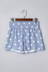 Southern Belle Polka Dot Shirred High Waist Casual Shorts