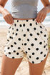 Southern Belle Polka Dot Shirred High Waist Casual Shorts