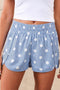 Southern Belle Polka Dot Shirred High Waist Casual Shorts