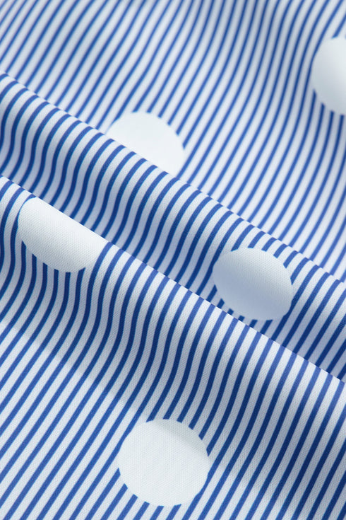 Southern Belle Polka Dot Shirred High Waist Casual Shorts