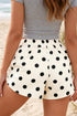 Southern Belle Polka Dot Shirred High Waist Casual Shorts
