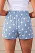 Southern Belle Polka Dot Shirred High Waist Casual Shorts