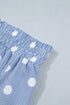 Southern Belle Polka Dot Shirred High Waist Casual Shorts