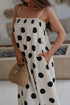 Southern Belle Polka Dot Spaghetti Strap Maxi Dress