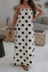Southern Belle Polka Dot Spaghetti Strap Maxi Dress