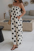Southern Belle Polka Dot Spaghetti Strap Maxi Dress