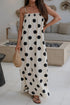 Southern Belle Polka Dot Spaghetti Strap Maxi Dress