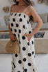 Southern Belle Polka Dot Spaghetti Strap Maxi Dress