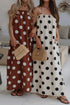 Southern Belle Polka Dot Spaghetti Strap Maxi Dress