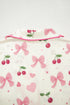 Southern Belle Print Piped Short Sleeve Pajama Set