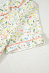 Southern Belle Print Piped Short Sleeve Pajama Set