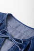Southern Belle Puff Sleeve Drawstring Denim Mini Dress