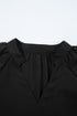 Southern Belle Puff Sleeve Split Neck Bow Blouse