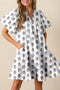 Southern Belle Puff Sleeve Tied Neck Pocketed Floral Dress