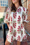 Southern Belle Puff Sleeve V Neck Mini Floral Dress