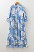 Southern Belle Ruffle Hem Button Down Floral Dress