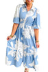 Southern Belle Ruffle Hem Button Down Floral Dress