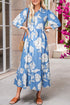 Southern Belle Ruffle Hem Button Down Floral Dress