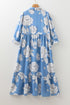 Southern Belle Ruffle Hem Button Down Floral Dress