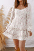 Southern Belle Ruffle Long Sleeve Flared Floral Dress