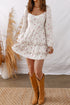 Southern Belle Ruffle Long Sleeve Flared Floral Dress