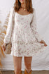 Southern Belle Ruffle Long Sleeve Flared Floral Dress