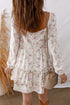 Southern Belle Ruffle Long Sleeve Flared Floral Dress