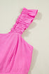 Southern Belle Ruffle Trim High Waist Sleeveless Maxi Dress