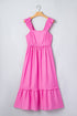 Southern Belle Ruffle Trim High Waist Sleeveless Maxi Dress