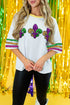 Southern Belle Sequin Fleur De Lis Varsity T Shirt