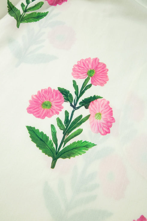 Southern Belle Short Sleeve Split Neck Floral Dress