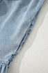 Southern Belle Sleeveless Ruffled Bowknot Denim Mini Dress