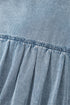 Southern Belle Sleeveless Ruffled Bowknot Denim Mini Dress