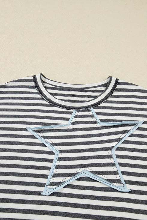 Southern Belle Star And Stripe Long Sleeve Top
