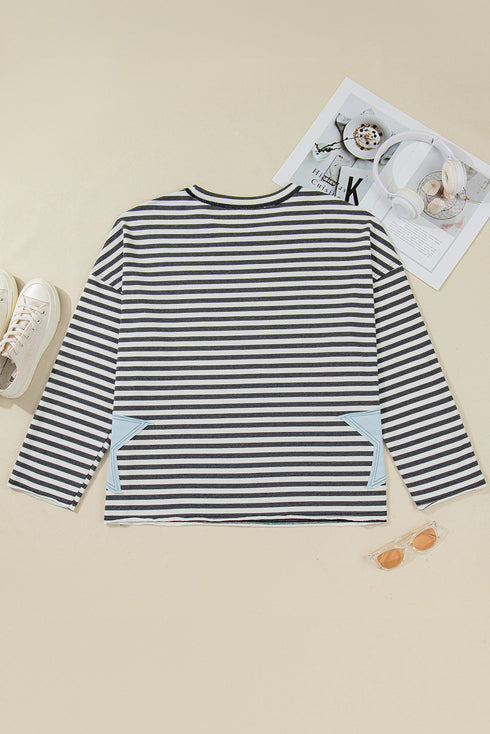 Southern Belle Star And Stripe Long Sleeve Top