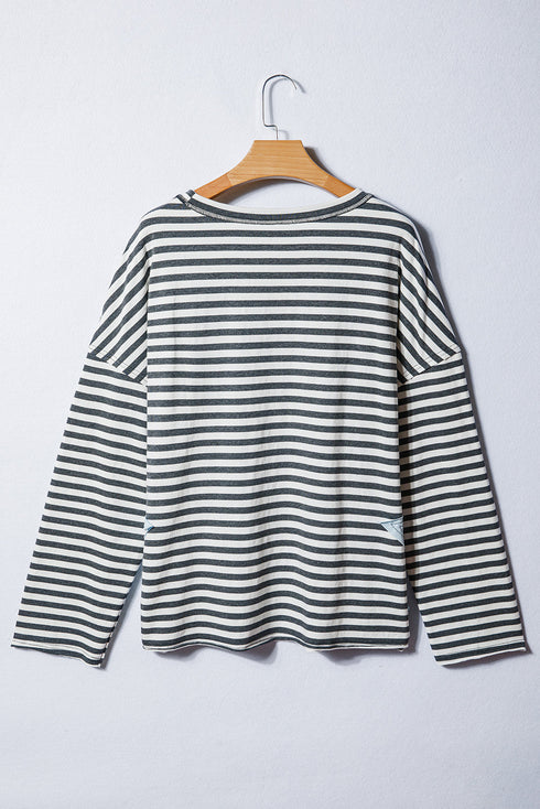 Southern Belle Star And Stripe Long Sleeve Top