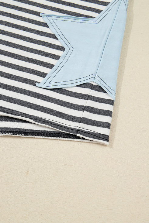 Southern Belle Star And Stripe Long Sleeve Top